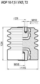 Изоляторы опорные ребристые ИОР 10-7,5 I УХЛ, Т2