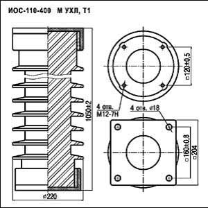 Изоляторы опорные стержневые ИОС 110-400 М УХЛ, Т1