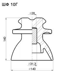 Изоляторы штыревые ШФ 10Г (10 кВ)