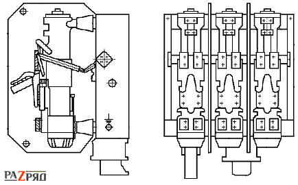 Выключатели высокого напряжения трехполюсные ВМПЭ маломасляные со встроенными электромагнитными приводами